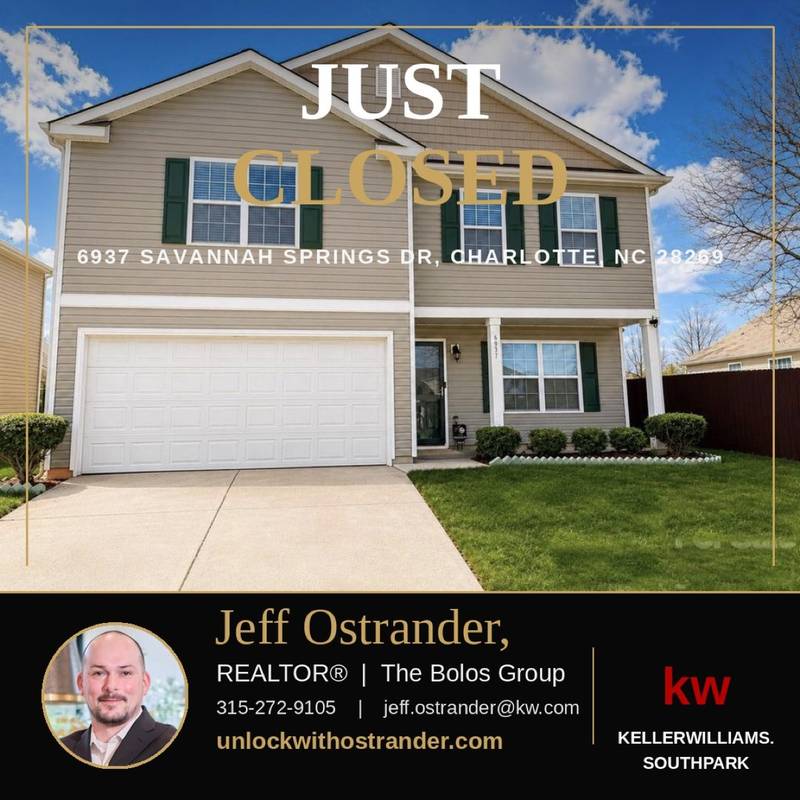 Sold home at 6937 Savannah Springs Dr, Charlotte, NC 28269